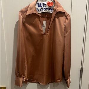 J. Crew Satin Blouse - Copper